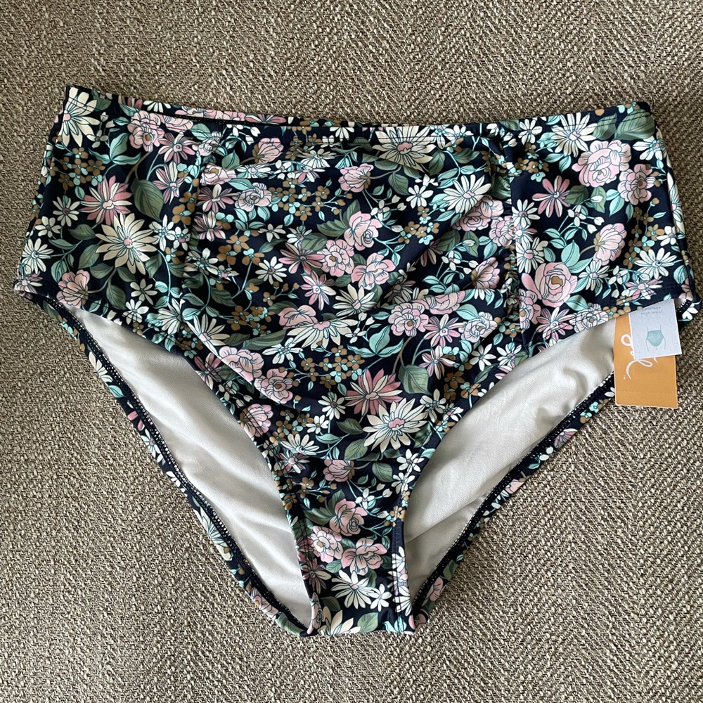 KONA SOL Sweet Meadows High Waist Bikini Bottom